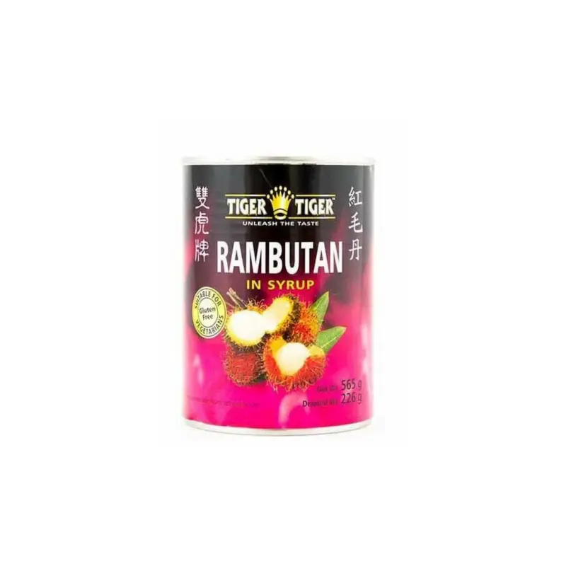 16032 Tiger Tiger Rambutan in syrup Chom Chom dong hop 1x565g