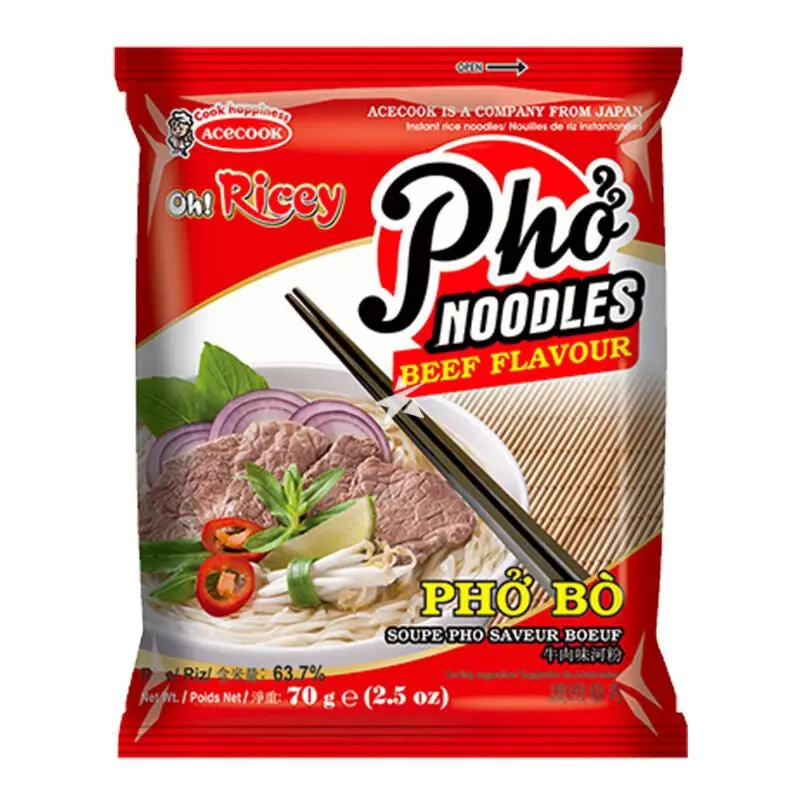 Oh Ricey Instant Rice Noodle Beef Flavour Pho Bo 70gr x 1