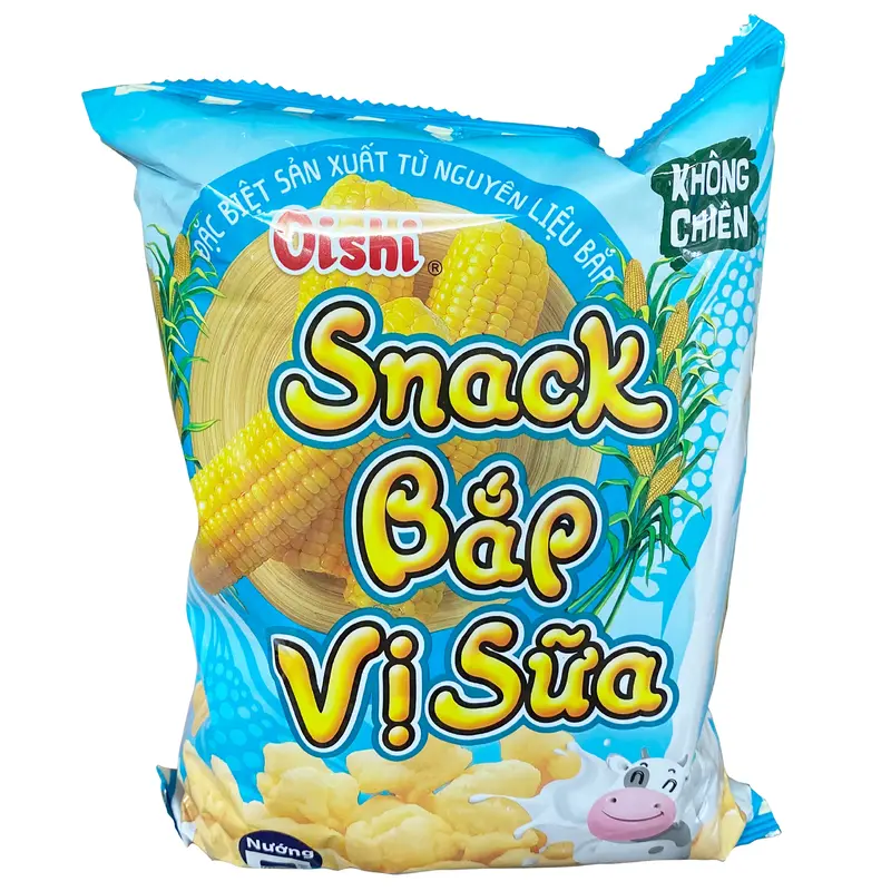 Oishi Corn Snack Milk Flavour Snack Bap Vi Sua 35g x 1
