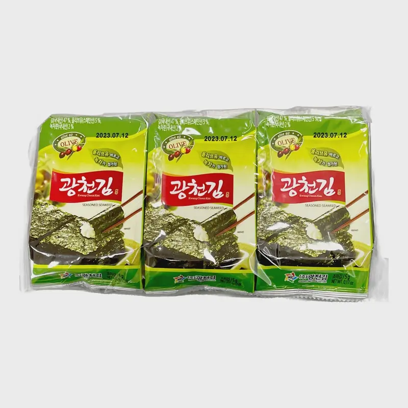 Olive Oil & Green Tea Dorisak Seasoned Seaweed 5g x9 x1