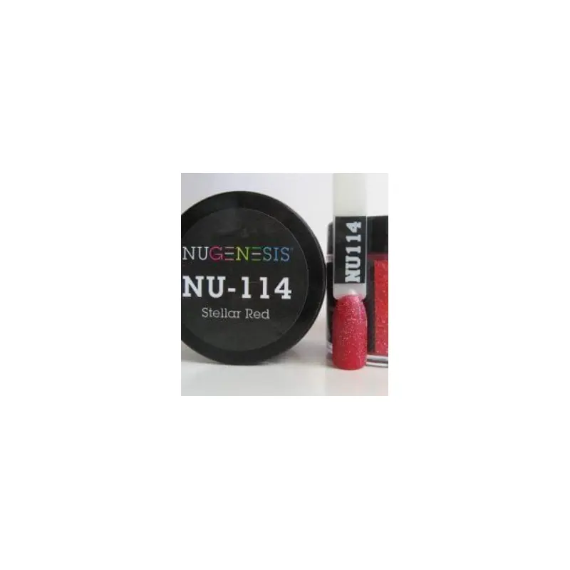 Nugenesis Dip Nail NU114 Stellar Red 1x2oz
