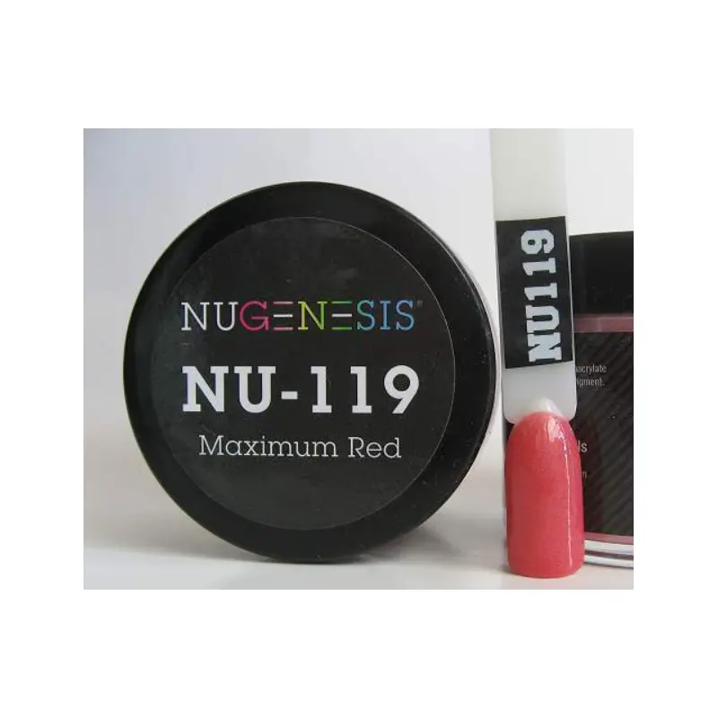 Nugenesis Dip Nail NU119 Maximum Red 1x2oz