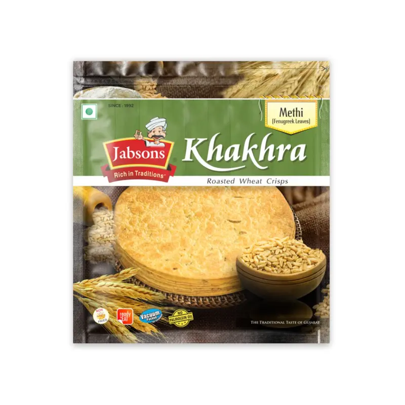 JABSONS KHAKHRA ROASTED WHEAT CRISPS ( MITHI FENUGREEK LEAVES )