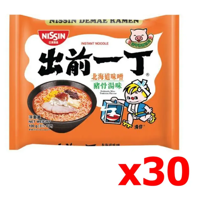 Nissin Noodles HK - Hokkaido Miso Tonkotsu - 100g x 30