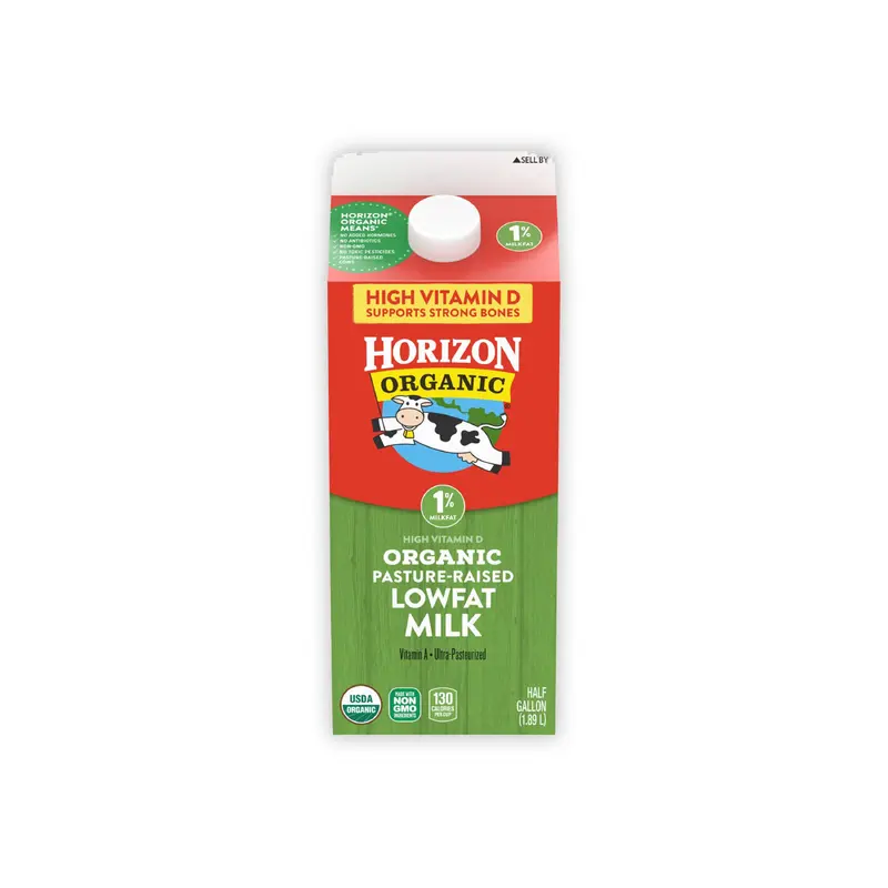 HORIZON ORG 1% PASTURE-RAISED LOW FAT MILK - 1/2 GALLON