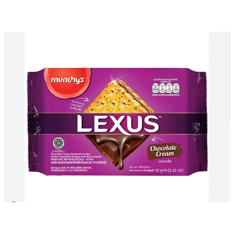 Munchy's Lexus Chocolate Sandwich  Banh quy socola 190g x1