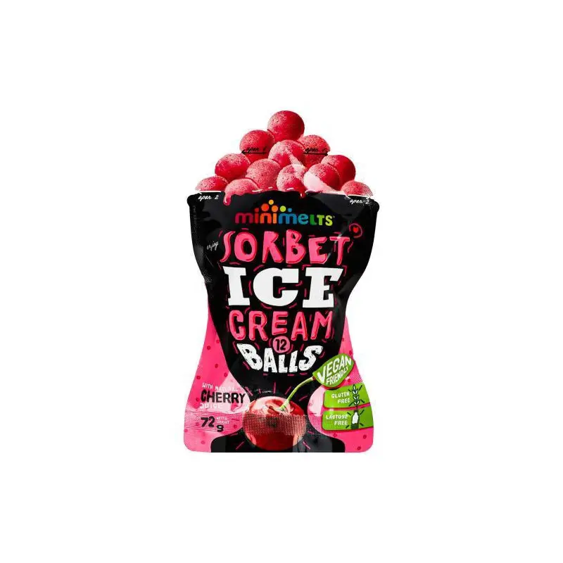 Minimelts Sorbet Balls - Cherry 72g x1