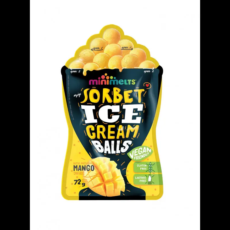 Minimelts Sorbet Balls - Mango 72g x1