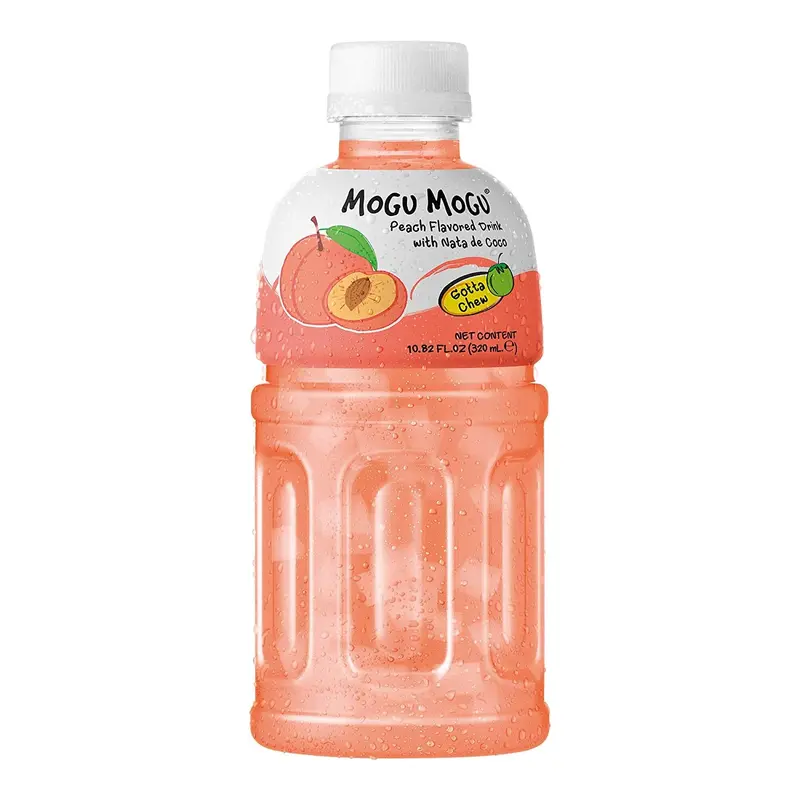 Mogu Mogu Nata De Coco Drink Peach Flavour Mogu Mogu Nuoc Trai Cay Vi Dao 320ml x1