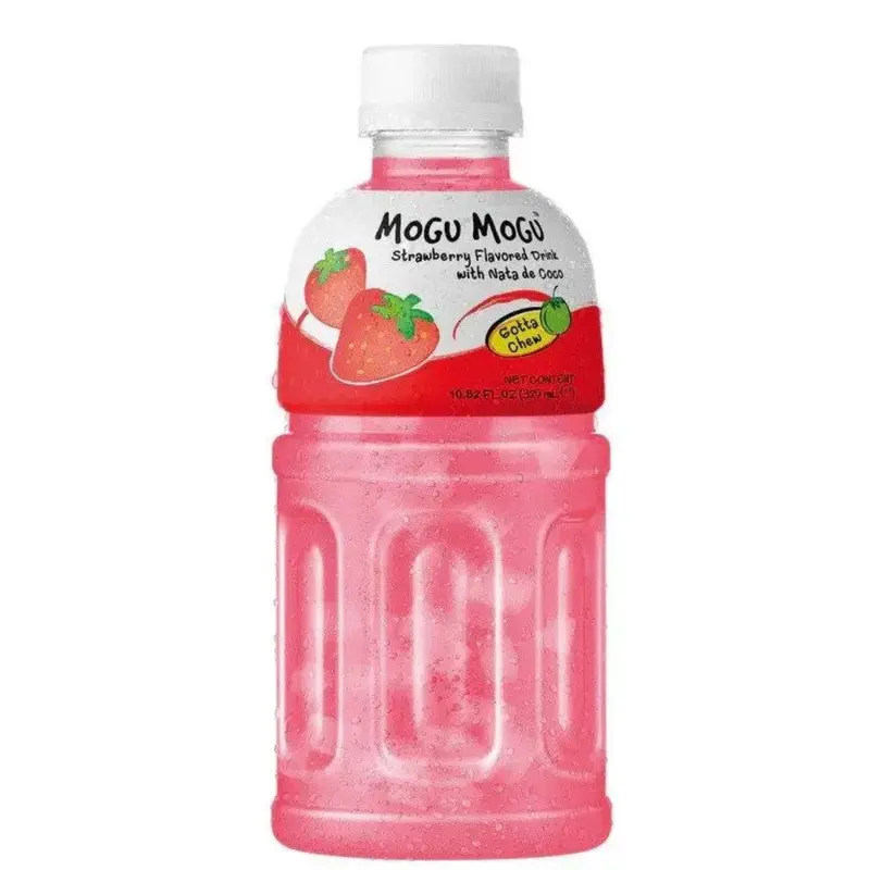 Mogu Mogu Nata De Coco Drink Strawberry Flavour Nuoc Trai Cay Vi Dau 320ml X 1
