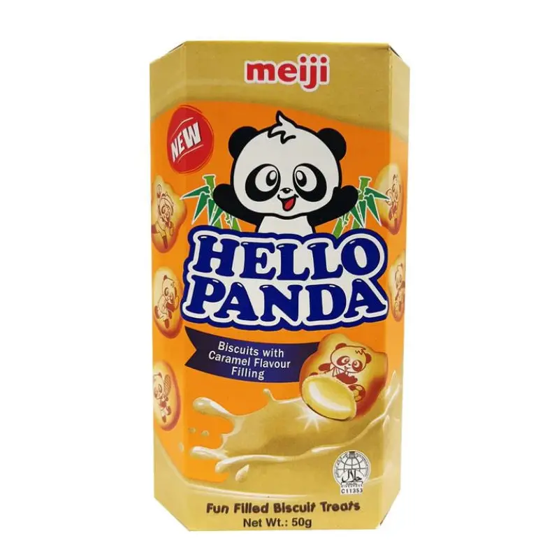 Meiji Hello Panda Caramel Flavour Biscuits  -1x50g