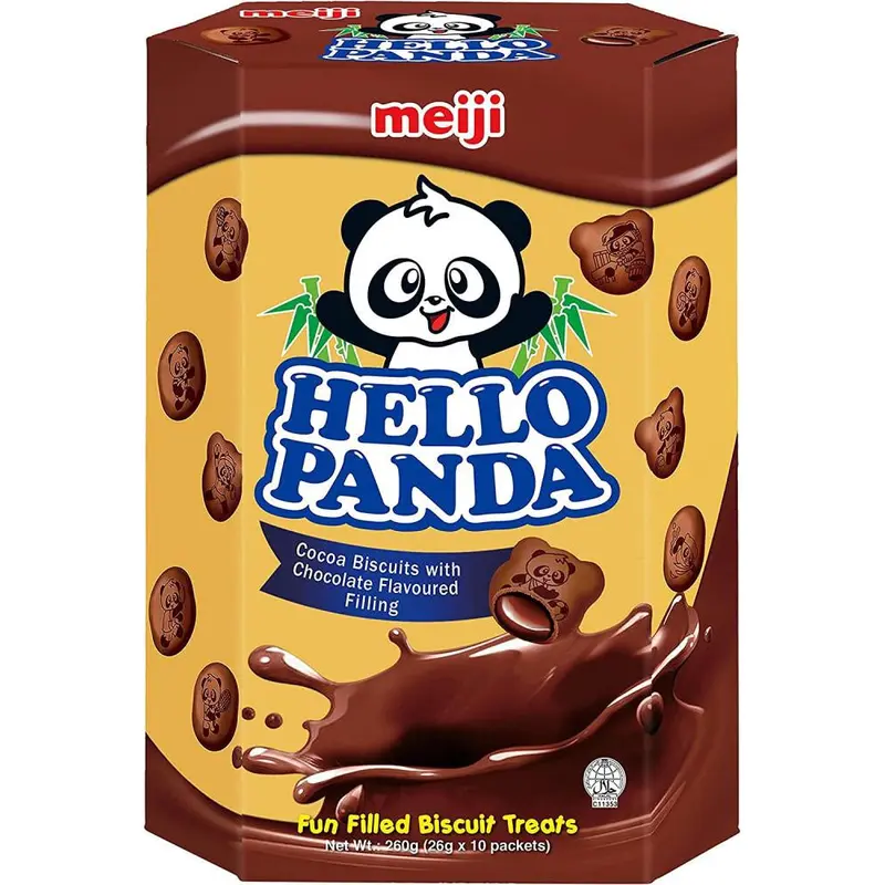 Meiji Hello Panda Double Chocolate Biscuits - 1x260g