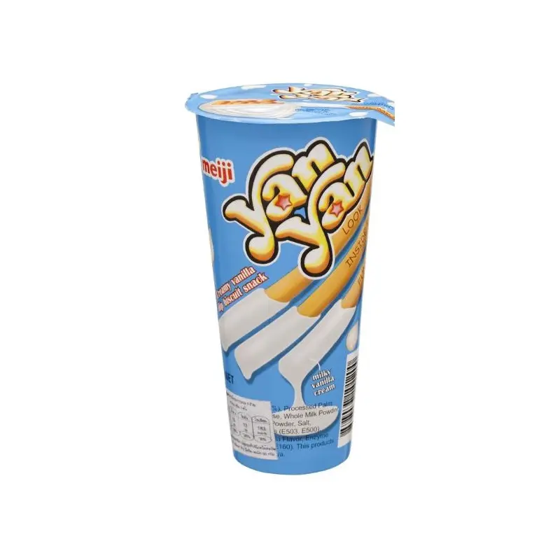 Meiji Yan Yan Creamy Vanilla Flavoured Dip Biscuit Snack  Meiji   50g x1