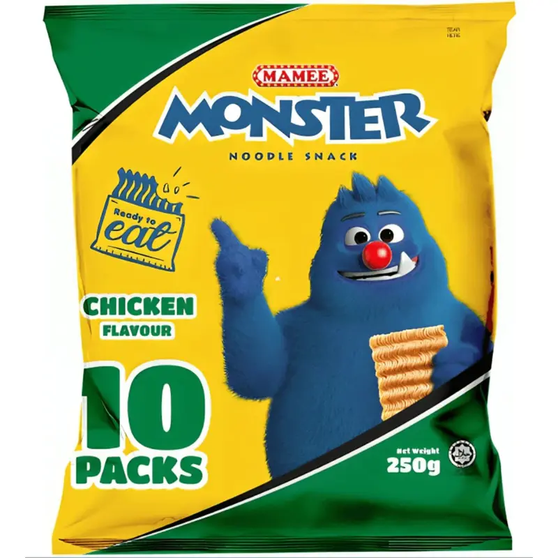 Mamee Monster Crispy Noodle Chicken  (25g x10) x1
