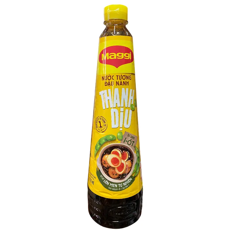Maggi Light Soy Sauce  Nuoc Tuong Dau Nanh Thanh Diu (Yellow) 700ml x 12 bottles