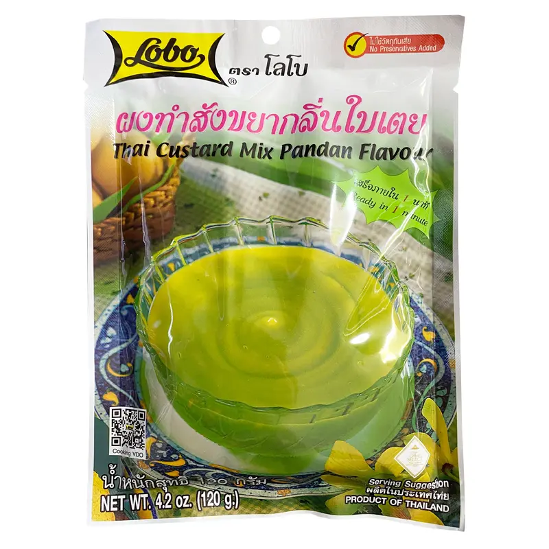 LOBO Thai Custard Mix Pandan Bot Lam Banh La Dua 120g x 24