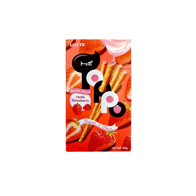 Lotte Toppo Pretzel Sticks Vanilla Strawberry Double Flavour TP 40g x1