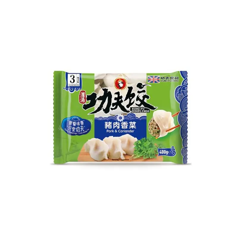 KUNG FU Pork & Coriander Dumplings-Hoanh Thanh Heo & Ngo 400gr x 1