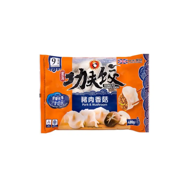 KUNG FU Pork & Mushroom Dumplings- 400g x1
