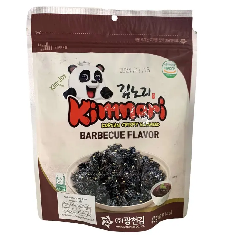 Kwangcheon Kimnori Jaban Flaked& Seasoned Seaweed - BBQ -40g x 1