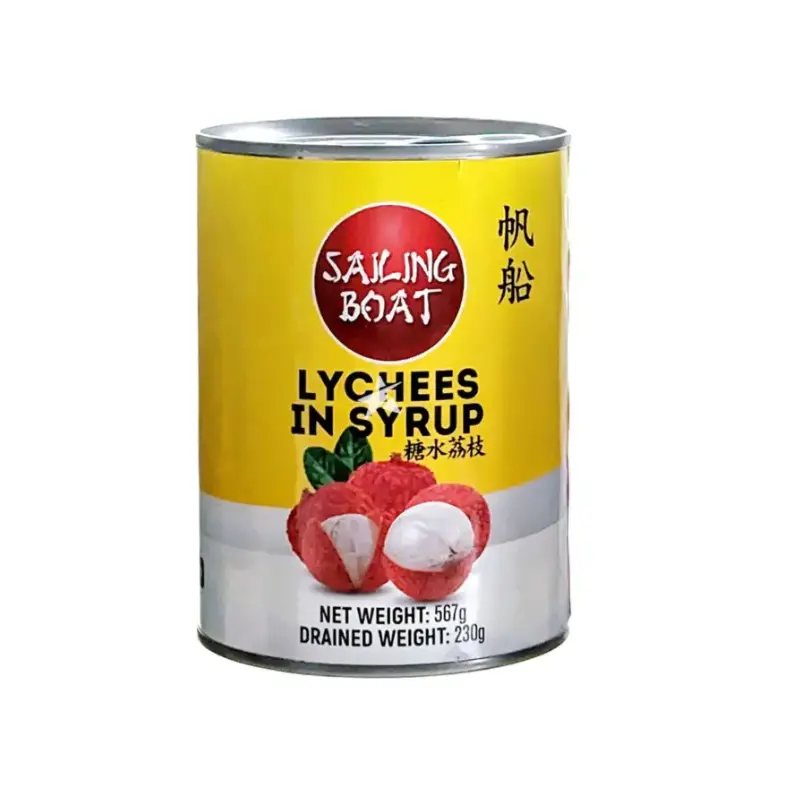 14985 Sailing Boat Lychees in Syrup Qua Vai Dong Lon567g x1