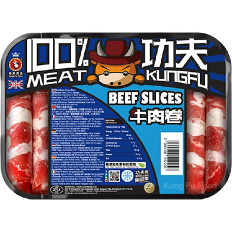KUNG FU Beef Slice Bo Cat Lat Dong Lanh 400g x1