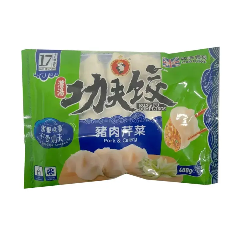 KUNG FU Pork & Celery Dumplings-thit lon can tay 400g x1