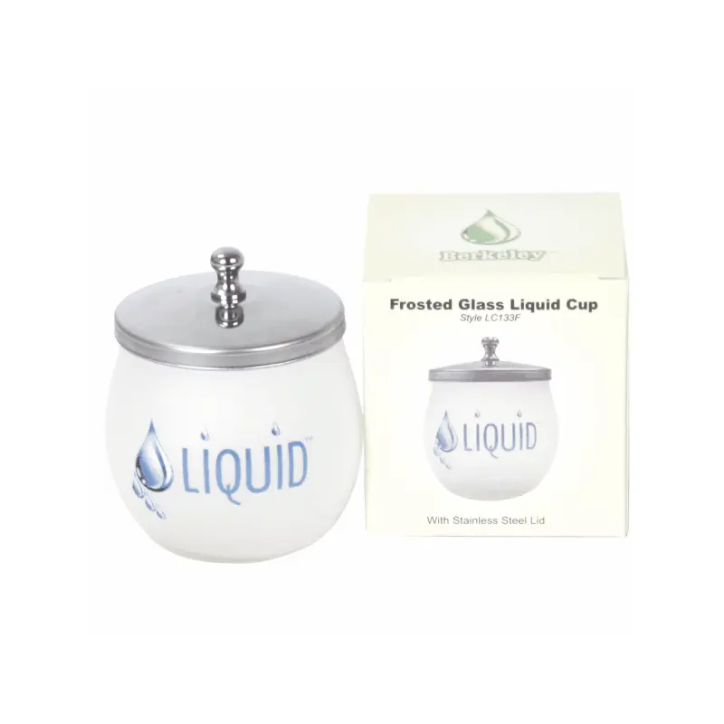 14219 Liquid Cup with Lid Style 33F Frosted Glass 4C