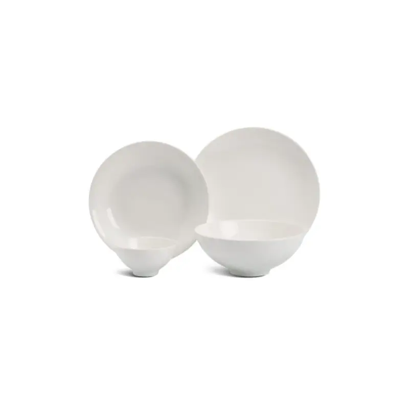 14878-Bo bat dia Minh Long mau trang x 1 set