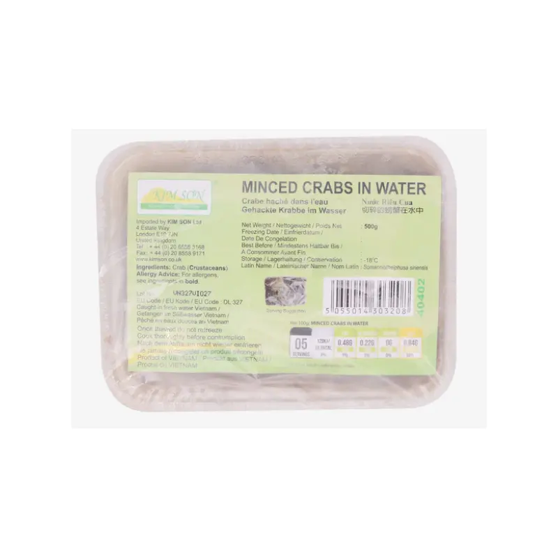 KimSon Frozen Minced crab in water Cua xay Dong Lanh 500gx1 FD v