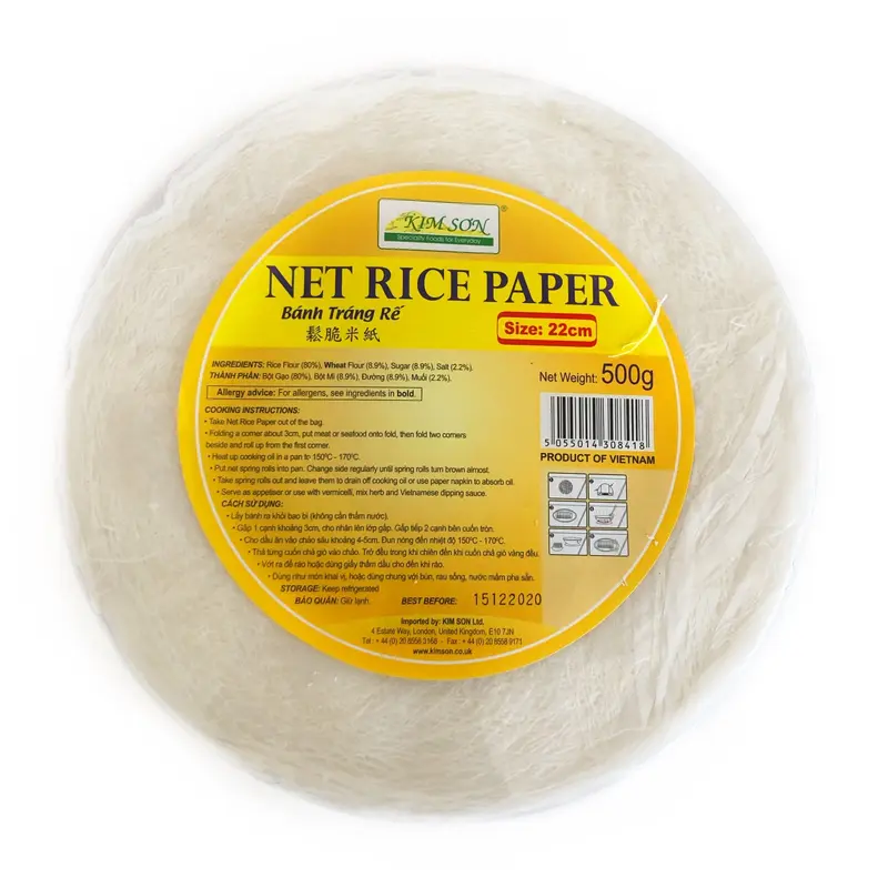 Kim Son Frozen Net Rice Paper  Banh Trang Cha Gio Re Dong Lanh 22cm 500g x1 FD