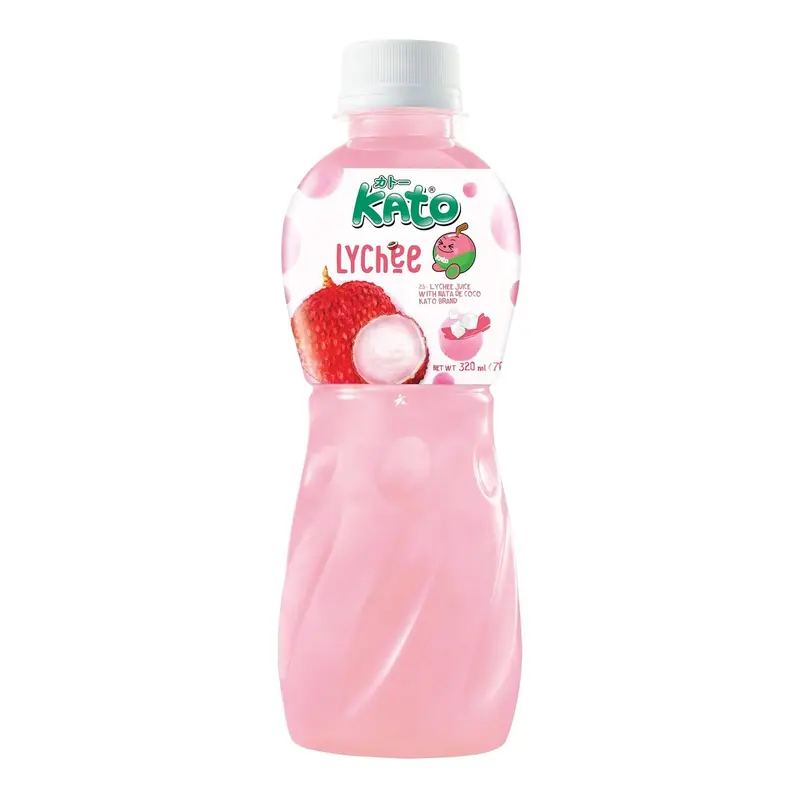 Kato Nata De Coco Lychee Juice  Nuoc vai 320ml x1