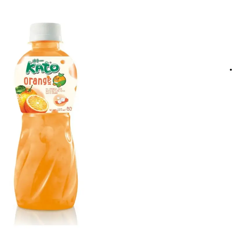 Kato Nata De Cocoo Orange Juice  Nuoc nho 320ml x1
