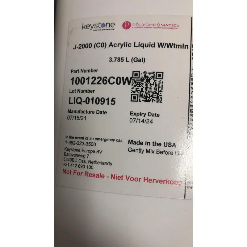 Keystone Clear Liquid Liquid Trang 1001226C0W 1gal x 1