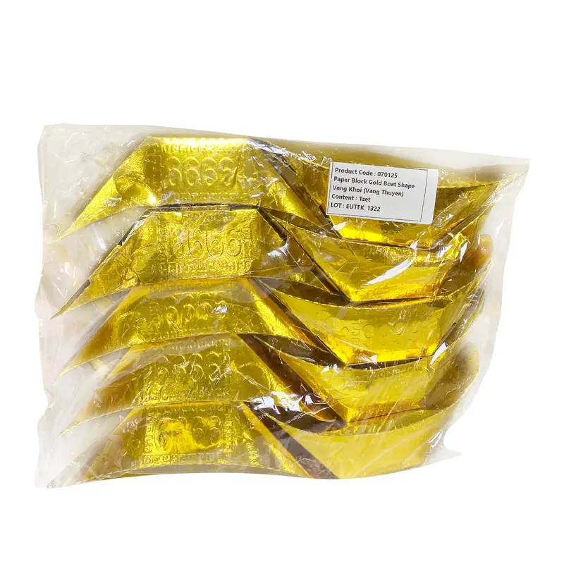 Joss Paper Gold Boat Shape Vang Ma Hinh Thuyen 1set x 1