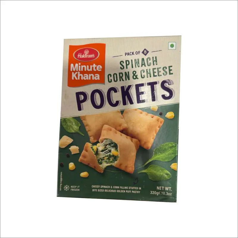 Haldirams Spinach Corn Cheese Pockets (Pack of 8)