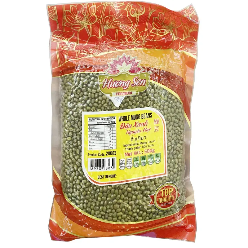 Huong Sen Whole Mung Beans Dau Xanh Nguyen Hat 500g x 1