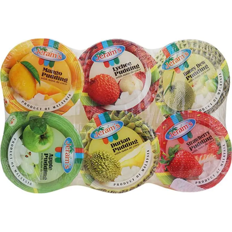 JERAM Mix Fruit Pudding + Nata De Coco  6x115g x1