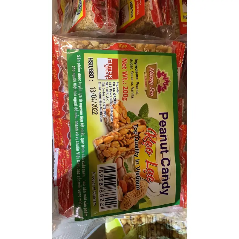 Huong Sen Peanut Candy Keo Lac 200gr x 1