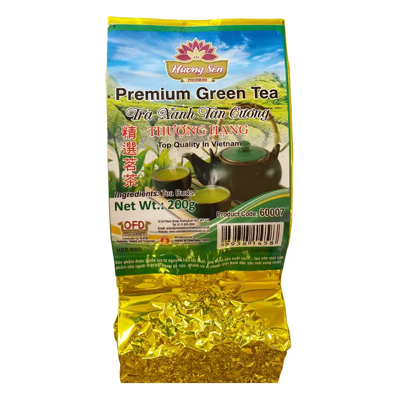 Huong Sen Premium Green Tea  Tra Xanh Tan Cuong Thuong Hang 200g x 1