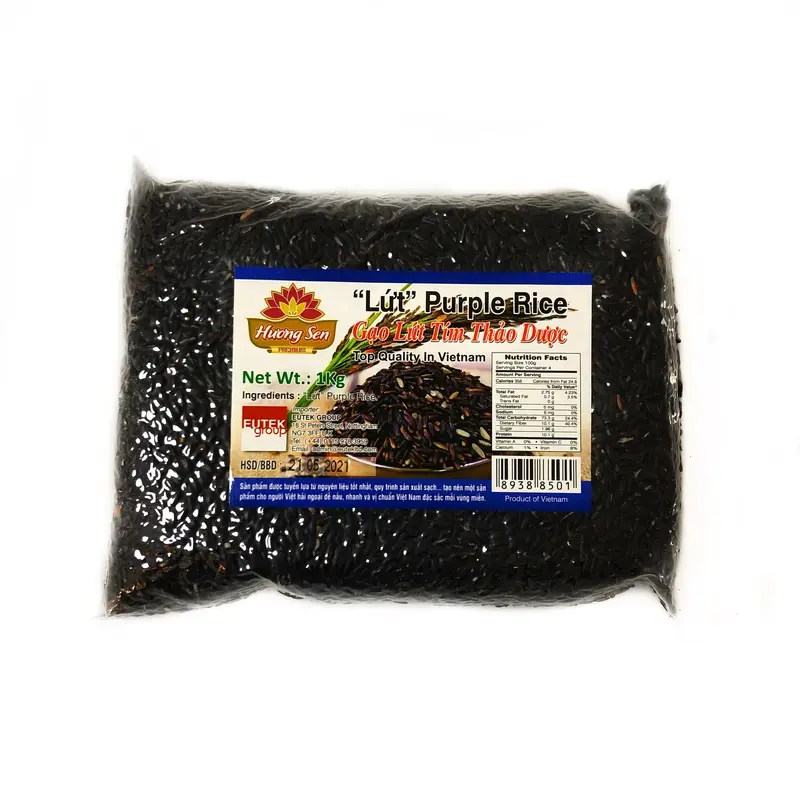 Huong Sen Purple Rice Gao Lut Tim Than Thao Duoc 1kg x 1