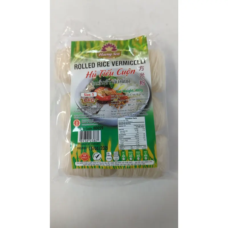 Huong Sen Rolled Rice Vermicelli Hu Tieu Cuon Size S 400g x 1