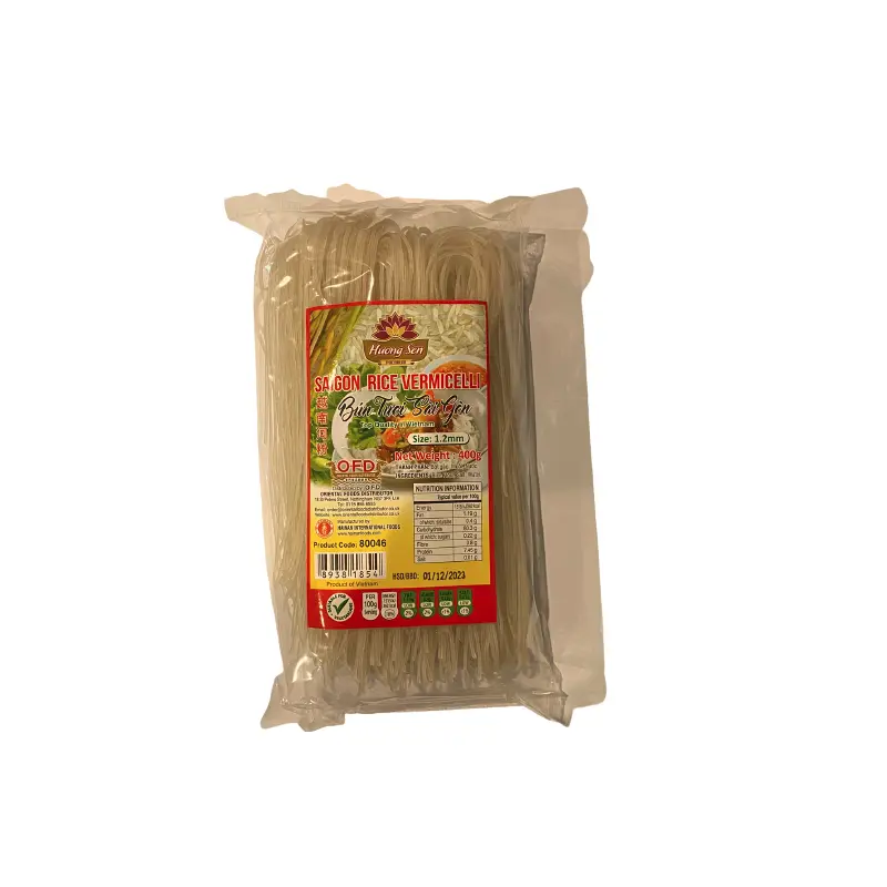 Huong Sen Saigon Rice Vermicelli  Bun Tuoi Sai Gon Size M 1.2mm 400gr x 1