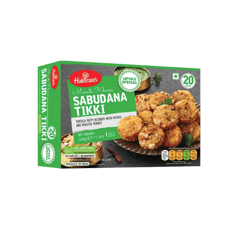HALDIRAMS MINUTE KHANA SABUDANA TIKKI 20PCS