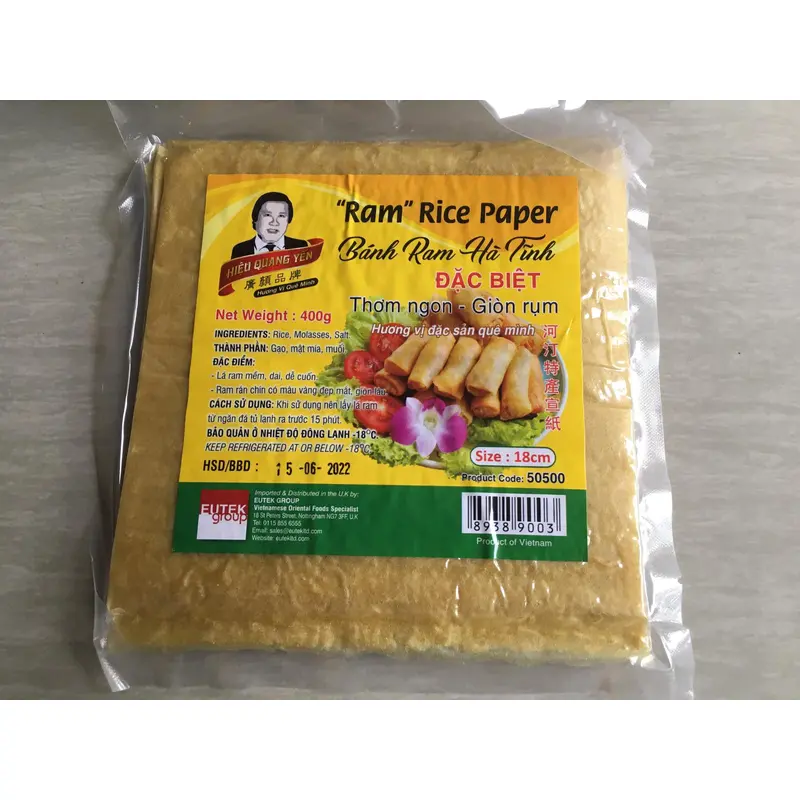 Hieu Quang Yen Ram Rice Paper(18cm) Banh Ram Ha Tinh 400g x 30