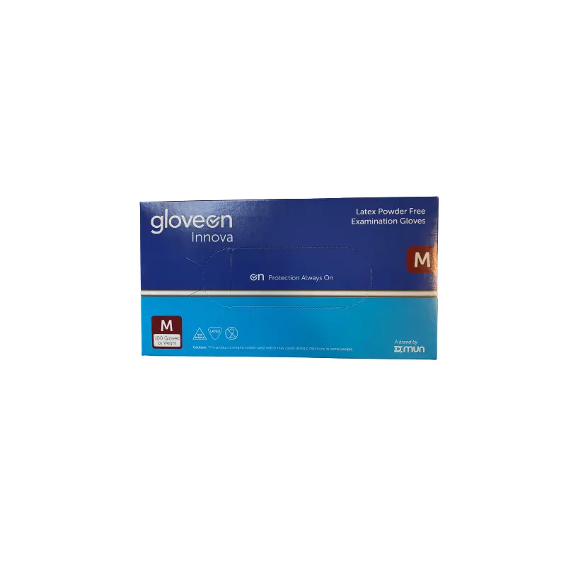 GloveOn Innova Latex Powder Free Examination Gloves - Size M 100pairs x1