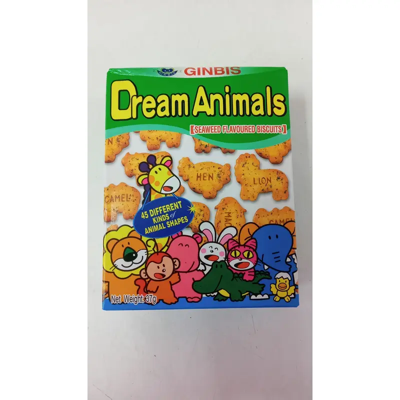 GN Dream Animal Biscuits Seaweed Banh Vi Rong Bien 37g x1