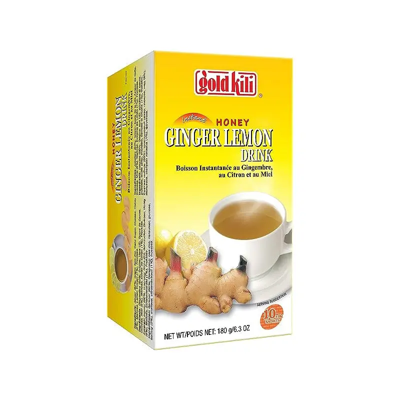 Gold Kili Ginger Lemon Drink Box  Nuoc chanh gung 180g x1