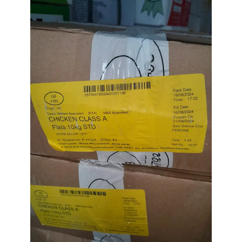 Frozen Chicken Wings Middle Joint  Canh ga dong lanh 10kg (Bulk Box)