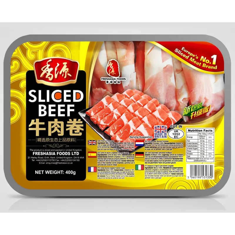 FRESHASIA Beef Slice Bo Cat Lat Dong Lanh 400g x 1